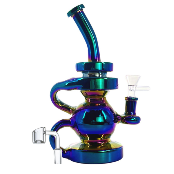 10"CRYSTAL ELECTROPLATED RECYCLER DAB RIG