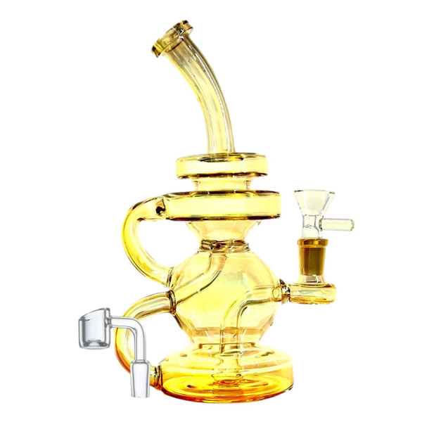 10"CRYSTAL ELECTROPLATED RECYCLER DAB RIG