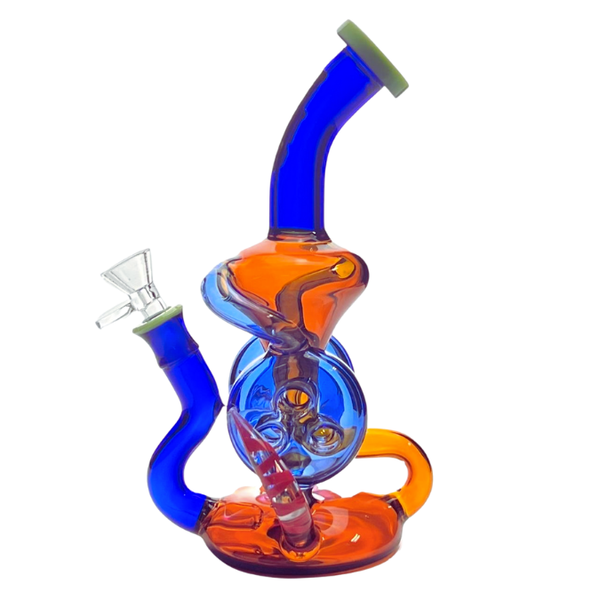 10" KANDY GLASS BENT NECK WATER PIPE  