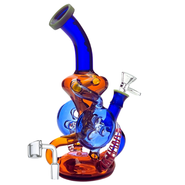 10" KANDY GLASS BENT NECK WATER PIPE  