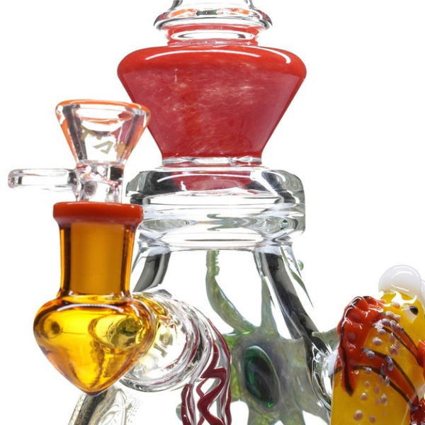 12" TATTOO GLASS HEADY DR. OCTOPUS DAB RIG