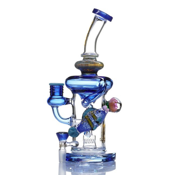 12" TATTOO GLASS POSEIDON DAB RIG