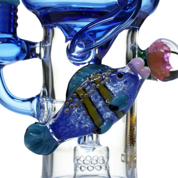 12" TATTOO GLASS POSEIDON DAB RIG