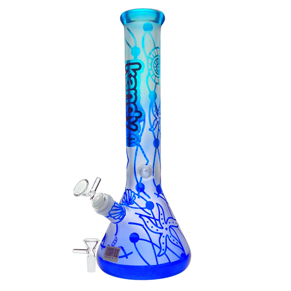 18" KANDY GLASS FROSTED DESIGN BEAKER WATER PIPE