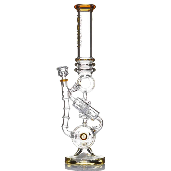 18" LOOKAH GLASS SYMMETRICAL MADNESS TWOER BONG