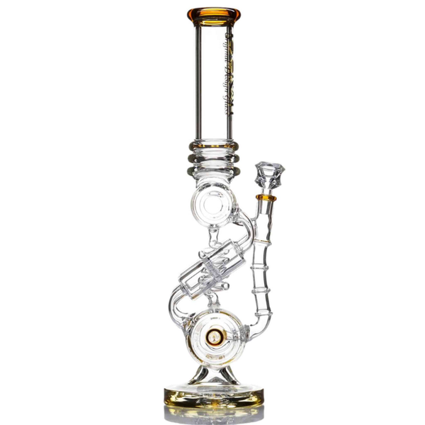 18" LOOKAH GLASS SYMMETRICAL MADNESS TWOER BONG