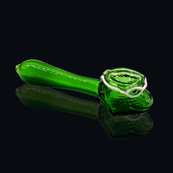 4.5" CHARACTER GLASS HAND PIPE back side 