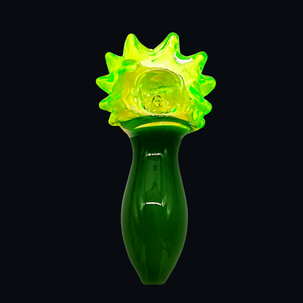 4.5" CHARACTER GLASS HAND PIPE back side 