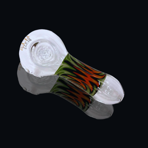 4" LULU MIDDLE DESIGN GLASS HAND PIPE