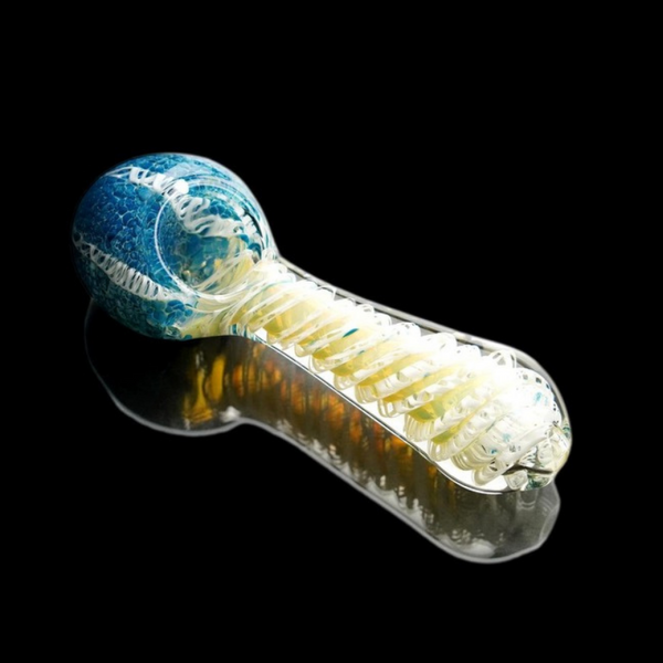 5" HEAVY GLASS HAND PIPE Front smoke folks 