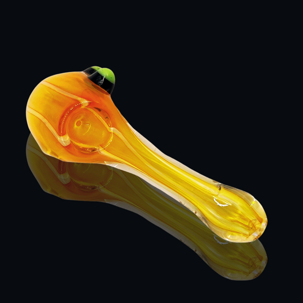 &nbsp;5" Vibrant Yellow Glass Hand Pipe, a stylish and durable smoking accessory designed for an elevated smoking experience.