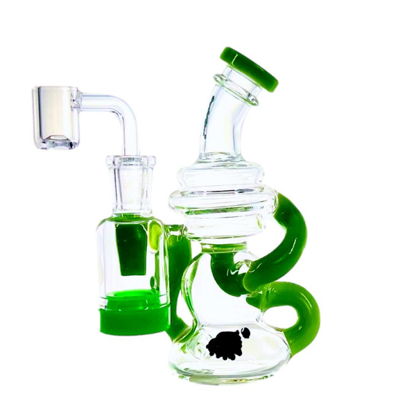 6" CRYSTAL GLASS RECLAIM RECYCLER DAB RIG