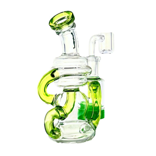 6" CRYSTAL GLASS RECLAIM RECYCLER DAB RIG