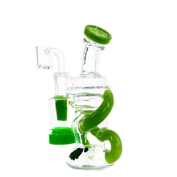 6" CRYSTAL GLASS RECLAIM RECYCLER DAB RIG