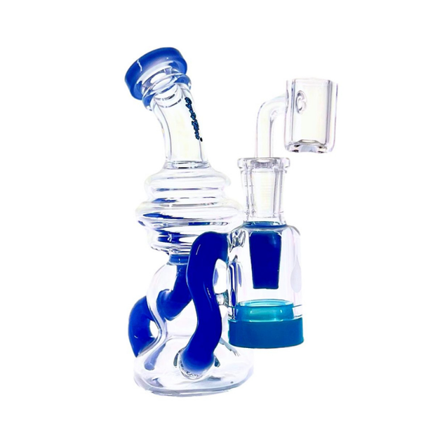 6" CRYSTAL GLASS RECLAIM RECYCLER DAB RIG