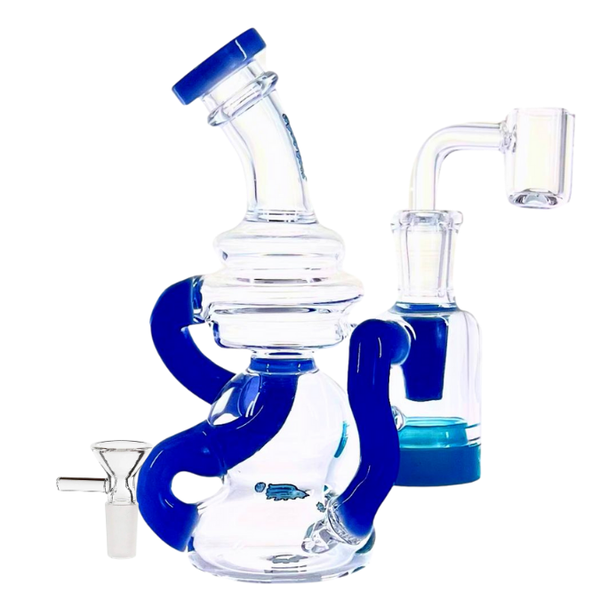 6" CRYSTAL GLASS RECLAIM RECYCLER DAB RIG