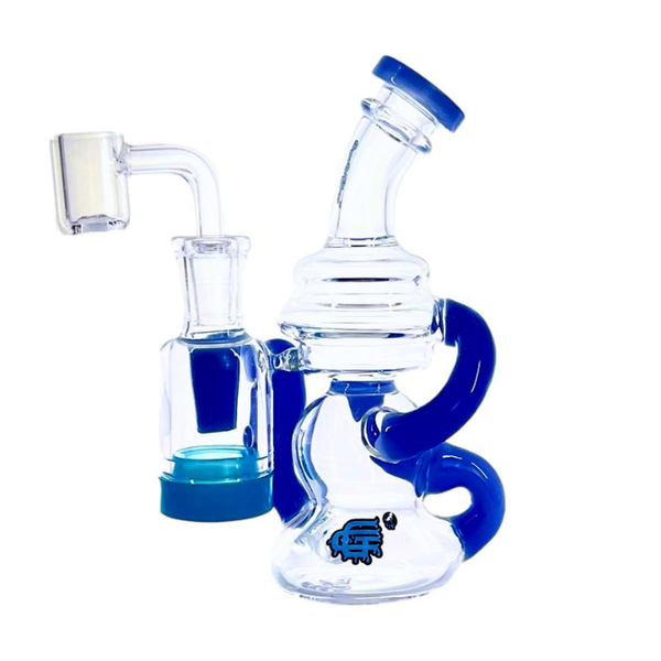 6" CRYSTAL GLASS RECLAIM RECYCLER DAB RIG