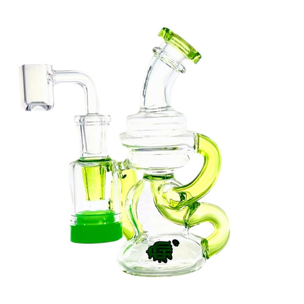 6" CRYSTAL GLASS RECLAIM RECYCLER DAB RIG