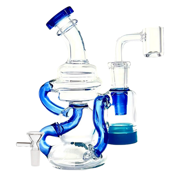 6" CRYSTAL GLASS RECLAIM RECYCLER DAB RIG