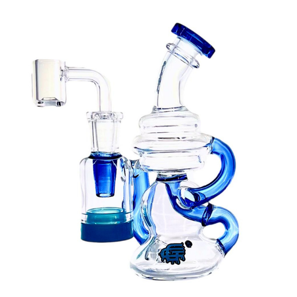 6" CRYSTAL GLASS RECLAIM RECYCLER DAB RIG