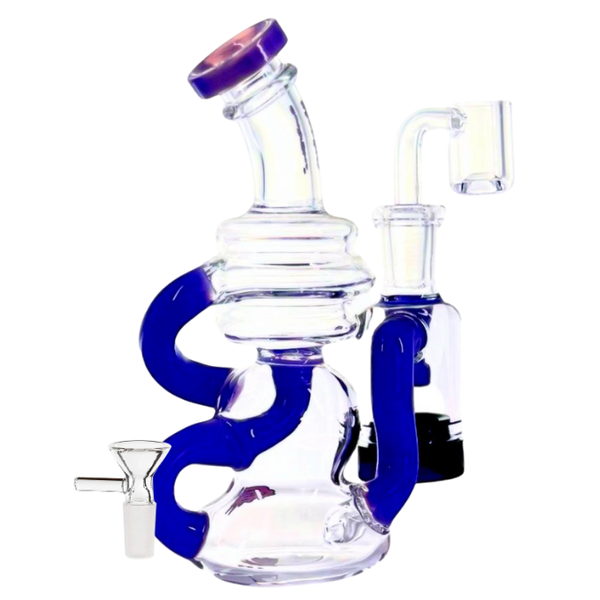 6" CRYSTAL GLASS RECLAIM RECYCLER DAB RIG