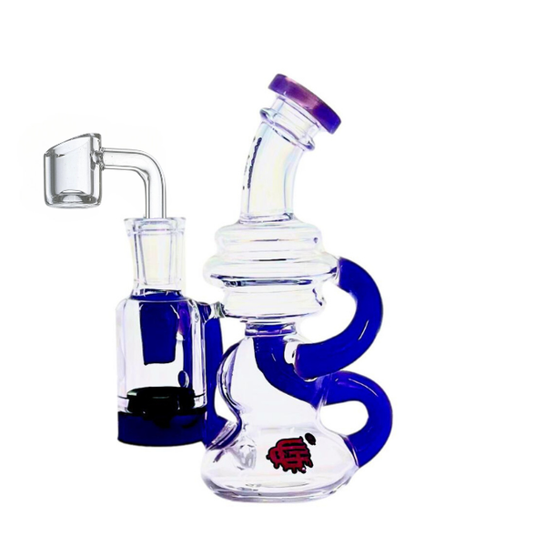 6" CRYSTAL GLASS RECLAIM RECYCLER DAB RIG