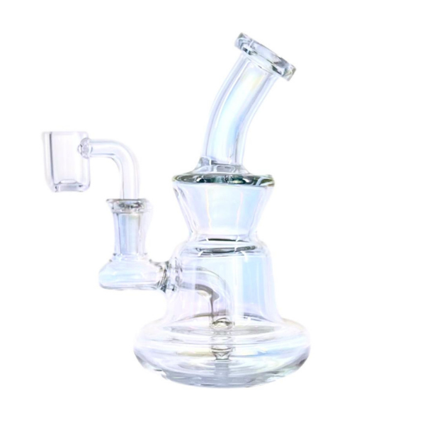 6" CRYSTAL ELECTRO-PLATED PETITE DAB RIG