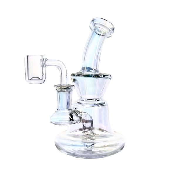 6" CRYSTAL ELECTRO-PLATED PETITE DAB RIG