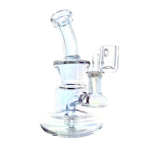 6" CRYSTAL ELECTRO-PLATED PETITE DAB RIG