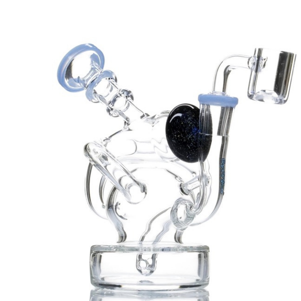 6" CRYSTAL GLASS NEBULA RECYCLER DAB RIG