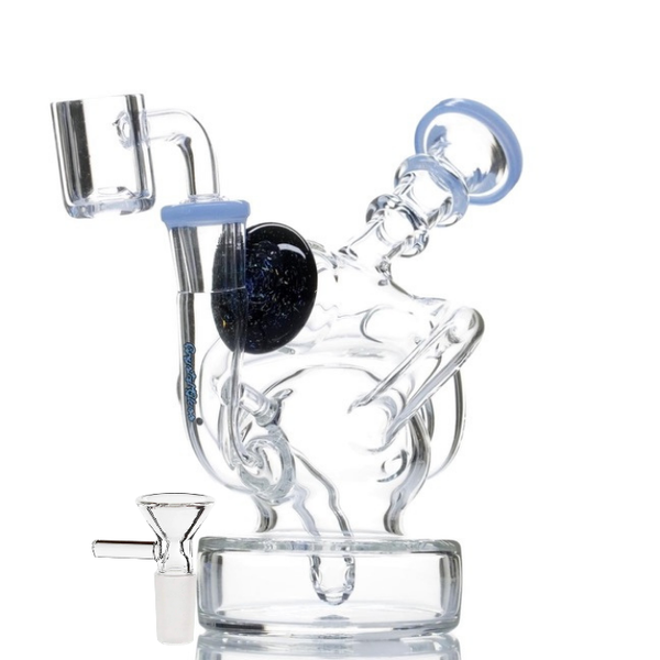 6" CRYSTAL GLASS NEBULA RECYCLER DAB RIG'