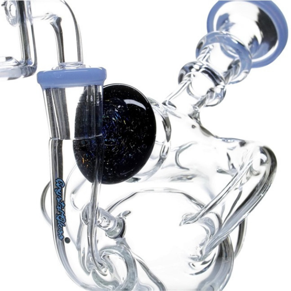 6" CRYSTAL GLASS NEBULA RECYCLER DAB RIG