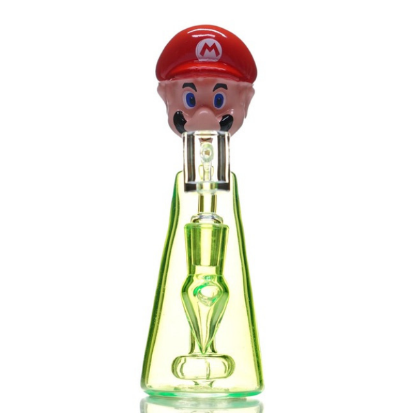 7" SCI-FI MARIO GLOW NEON GLASS DAB RIG