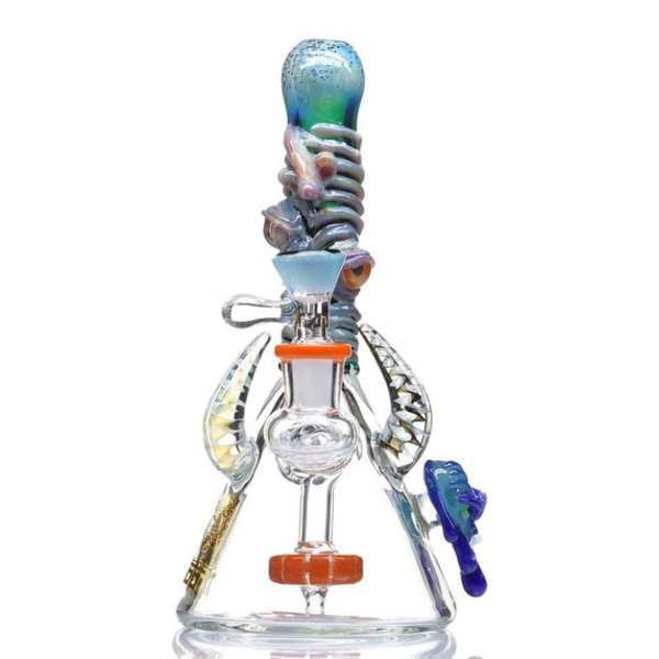 8" TATTOO GLASS TRIPPY SHAMAN DAB RIG