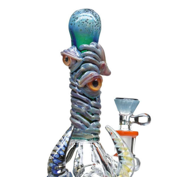 8" TATTOO GLASS TRIPPY SHAMAN DAB RIG