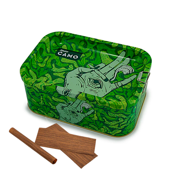 Introducing the Camo Stash Box – the ultimate accessory for your everyday needs, created in collaboration with Afghan Hemp.