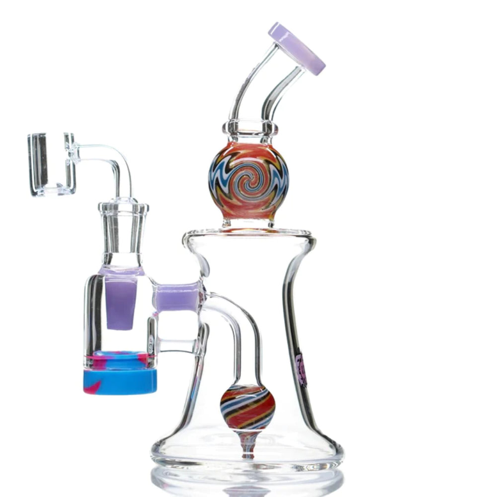 Crystal Glass Dab Rig With Reclaimer