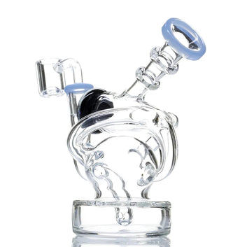Crystal Glass Opal Recycler Dab Rig