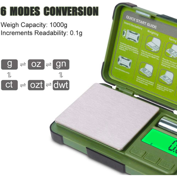 Fuzion BX-1000 Professional Digital Scale green color weight showing image 