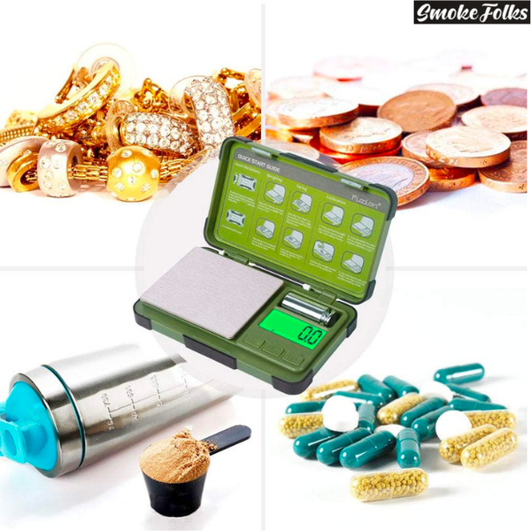 Fuzion BX-1000 Professional Digital Scale green color image jewelry and other items for weight image 