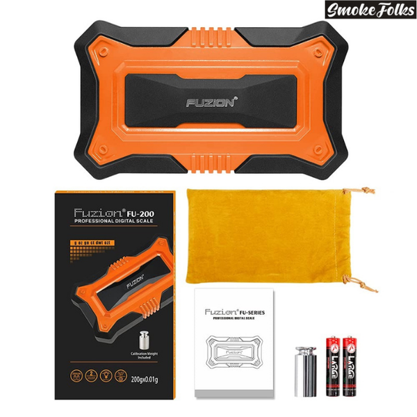 Fuzion FU-200 Professional Digital Scale orange color all items come with scale image 