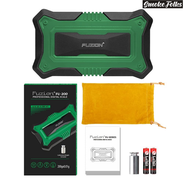 Fuzion FU-200 Professional Digital Scale green color image all items that come with scale 