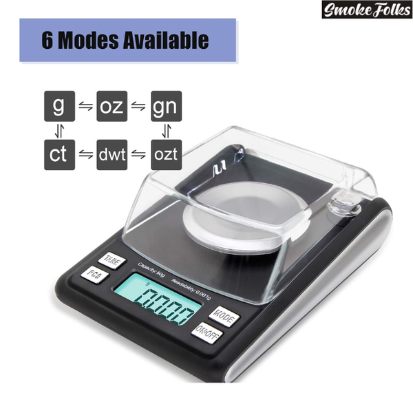 Fuzion KL7-Series Professional Digital Mini Scale front side image of showing all the weight come with scale 