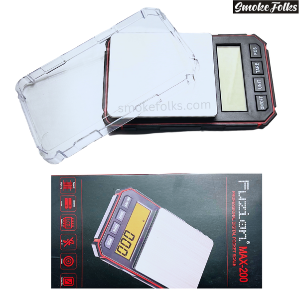 Fuzion MAX-200 Professional Digital Scale red color main front side image 