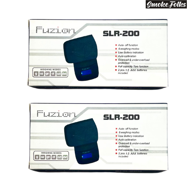 Fuzion SLR-200 Professional Digital Scale front and back box of the scale 