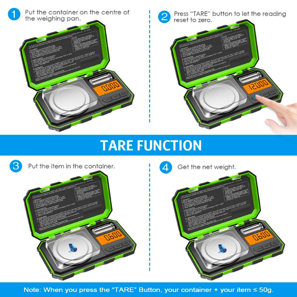 Fuzion UF20H x 0.001g Professional Digital Mini Scale how to use the scale image 