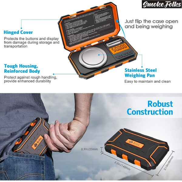 Fuzion UF20H x 0.001g Professional Digital Mini Scale measurement and how it fit in packet image 