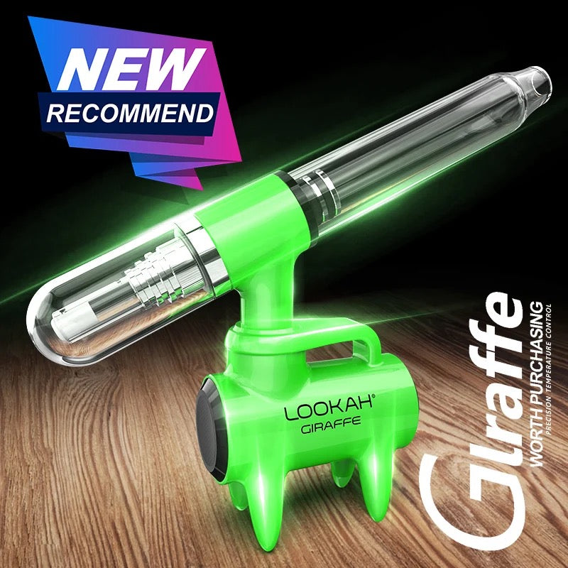 Introducing the Giraffe Electric Nectar Collector:  Glass Mouthpiece: Enjoy pure flavor and easy cleaning.
