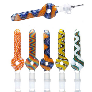 Glass Wig Wag Nectar Collector Kit:  Elevate your dabbing experience with the Glass Wig Wag Nectar Collector Kit, featuring a unique wig wag theme and premium glass construction for exceptional performance.