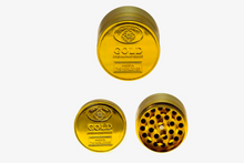 Cargar imagen en el visor de la galería, Gold Coin Grinder - 3 piece (2.2&quot;) (55mm) Experience the luxury of grinding with the Gold Coin Grinder – a 3-piece masterpiece that combines elegance and functionality. With a Heavy Duty build and a comfortable 2.2-inch (55mm) size, this grinder is your golden ticket to a seamless herb grinding experience.
